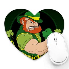 St  Patricks Day Heart Mousepads by Valentinaart