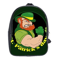 St  Patricks Day School Bag (large) by Valentinaart