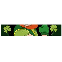 St  Patricks Day Large Flano Scarf  by Valentinaart