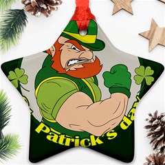 St  Patricks Day Ornament (star) by Valentinaart