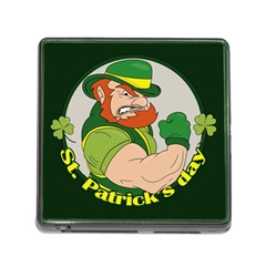 St  Patricks Day Memory Card Reader (square) by Valentinaart