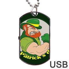 St  Patricks Day Dog Tag Usb Flash (one Side) by Valentinaart