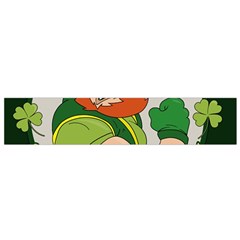 St  Patricks Day Small Flano Scarf by Valentinaart