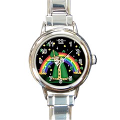  St  Patrick  Dabbing Round Italian Charm Watch by Valentinaart