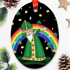  St  Patrick  Dabbing Ornament (oval) by Valentinaart