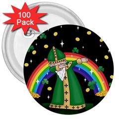  St  Patrick  Dabbing 3  Buttons (100 Pack)  by Valentinaart