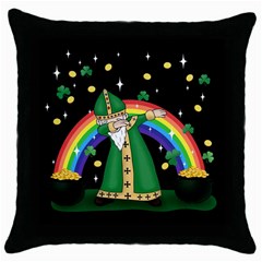  St  Patrick  Dabbing Throw Pillow Case (black) by Valentinaart