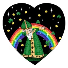  St  Patrick  Dabbing Jigsaw Puzzle (heart) by Valentinaart