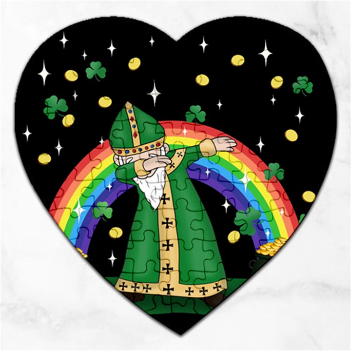  St. Patrick  Dabbing Jigsaw Puzzle (Heart)