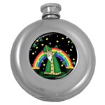  St. Patrick  Dabbing Round Hip Flask (5 oz) Front