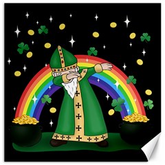  St  Patrick  Dabbing Canvas 12  X 12   by Valentinaart