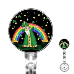  St  Patrick  Dabbing Stainless Steel Nurses Watch by Valentinaart