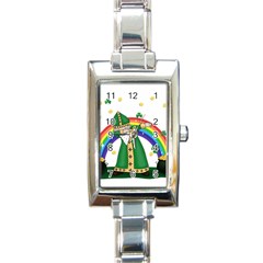  St  Patrick  Dabbing Rectangle Italian Charm Watch by Valentinaart