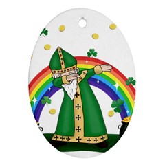  St  Patrick  Dabbing Ornament (oval) by Valentinaart