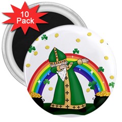  St  Patrick  Dabbing 3  Magnets (10 Pack)  by Valentinaart