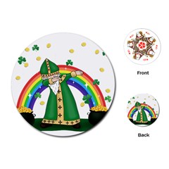  St  Patrick  Dabbing Playing Cards (round)  by Valentinaart