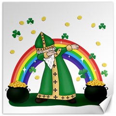  St  Patrick  Dabbing Canvas 12  X 12   by Valentinaart