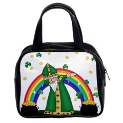  St  Patrick  Dabbing Classic Handbags (2 Sides) by Valentinaart