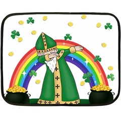  St  Patrick  Dabbing Double Sided Fleece Blanket (mini)  by Valentinaart