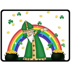  St  Patrick  Dabbing Fleece Blanket (large)  by Valentinaart