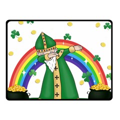  St  Patrick  Dabbing Fleece Blanket (small) by Valentinaart