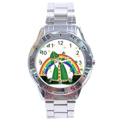  St  Patrick  Dabbing Stainless Steel Analogue Watch by Valentinaart