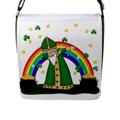  St  Patrick  Dabbing Flap Messenger Bag (l)  by Valentinaart