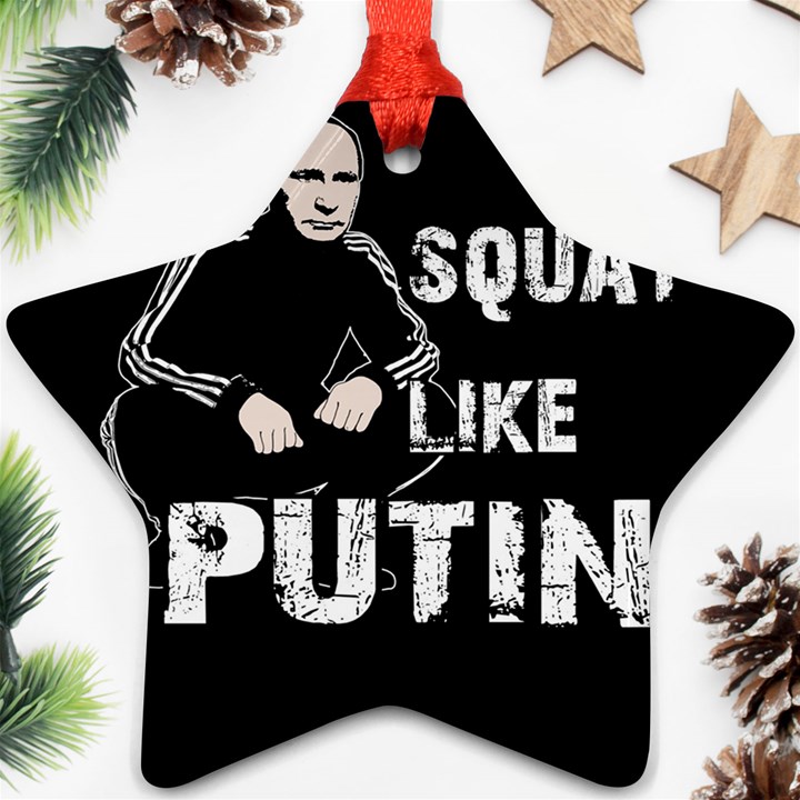 Squat like Putin Ornament (Star)