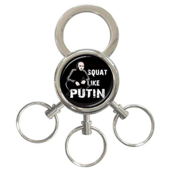 Squat like Putin 3-Ring Key Chains