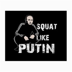 Squat Like Putin Small Glasses Cloth (2-side) by Valentinaart