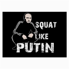 Squat Like Putin Large Glasses Cloth by Valentinaart