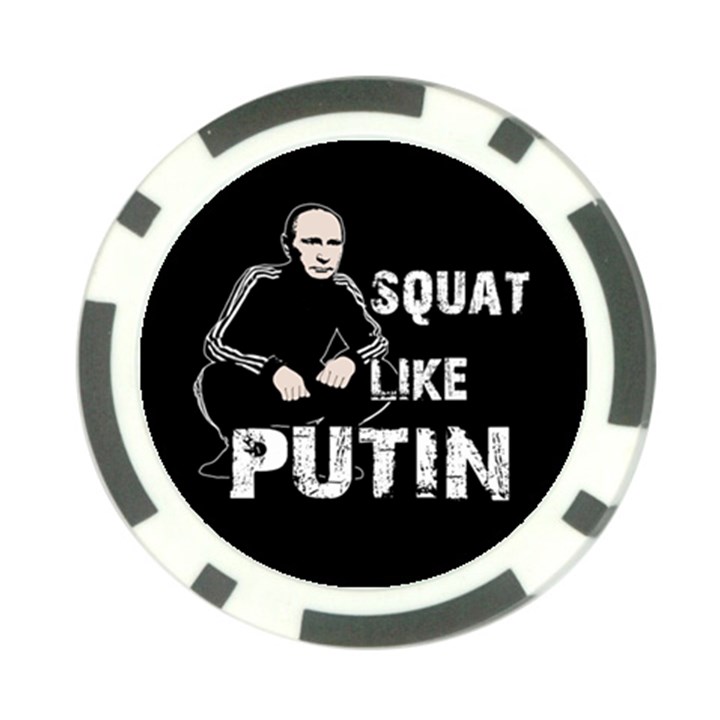 Squat like Putin Poker Chip Card Guard