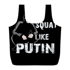 Squat Like Putin Full Print Recycle Bags (l)  by Valentinaart