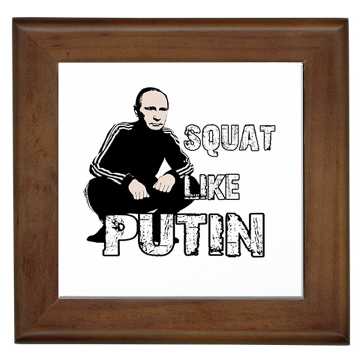 Squat like Putin Framed Tiles