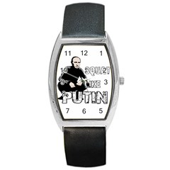 Squat Like Putin Barrel Style Metal Watch by Valentinaart