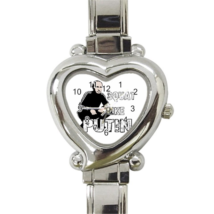 Squat like Putin Heart Italian Charm Watch