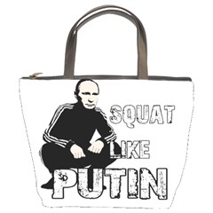 Squat Like Putin Bucket Bags by Valentinaart