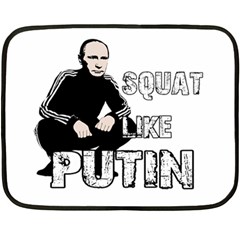 Squat Like Putin Fleece Blanket (mini) by Valentinaart