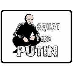 Squat Like Putin Fleece Blanket (large)  by Valentinaart