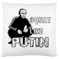 Squat Like Putin Large Cushion Case (one Side) by Valentinaart