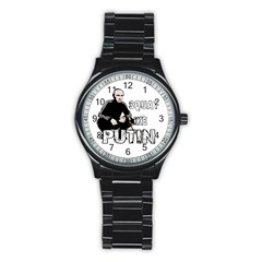 Squat Like Putin Stainless Steel Round Watch