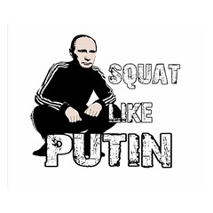 Squat Like Putin Double Sided Flano Blanket (small)  by Valentinaart