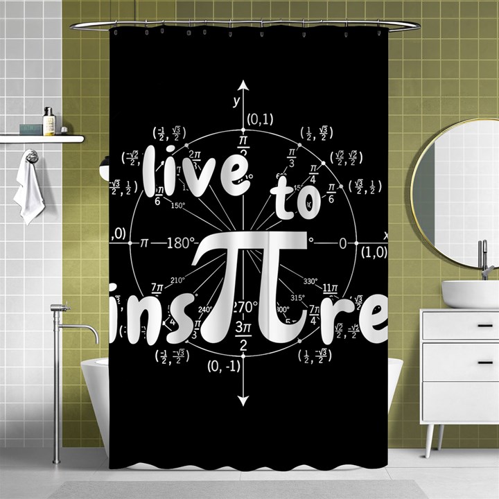 Pi day Shower Curtain 48  x 72  (Small) 