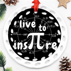 Pi Day Ornament (round Filigree)