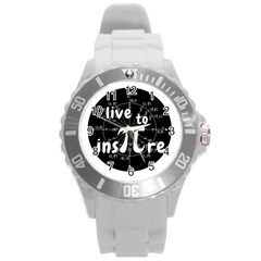 Pi Day Round Plastic Sport Watch (l) by Valentinaart