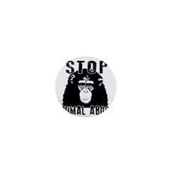 Stop Animal Abuse - Chimpanzee  1  Mini Buttons by Valentinaart