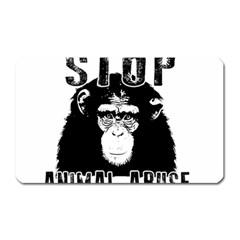 Stop Animal Abuse - Chimpanzee  Magnet (rectangular) by Valentinaart