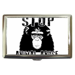 Stop Animal Abuse - Chimpanzee  Cigarette Money Cases by Valentinaart