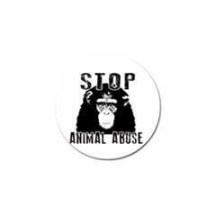 Stop Animal Abuse - Chimpanzee  Golf Ball Marker by Valentinaart