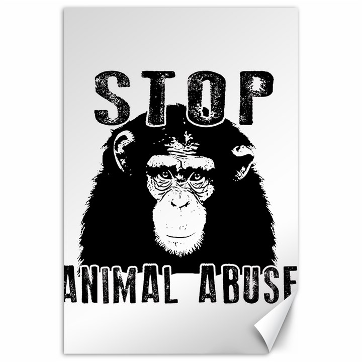 Stop Animal Abuse - Chimpanzee  Canvas 20  x 30  